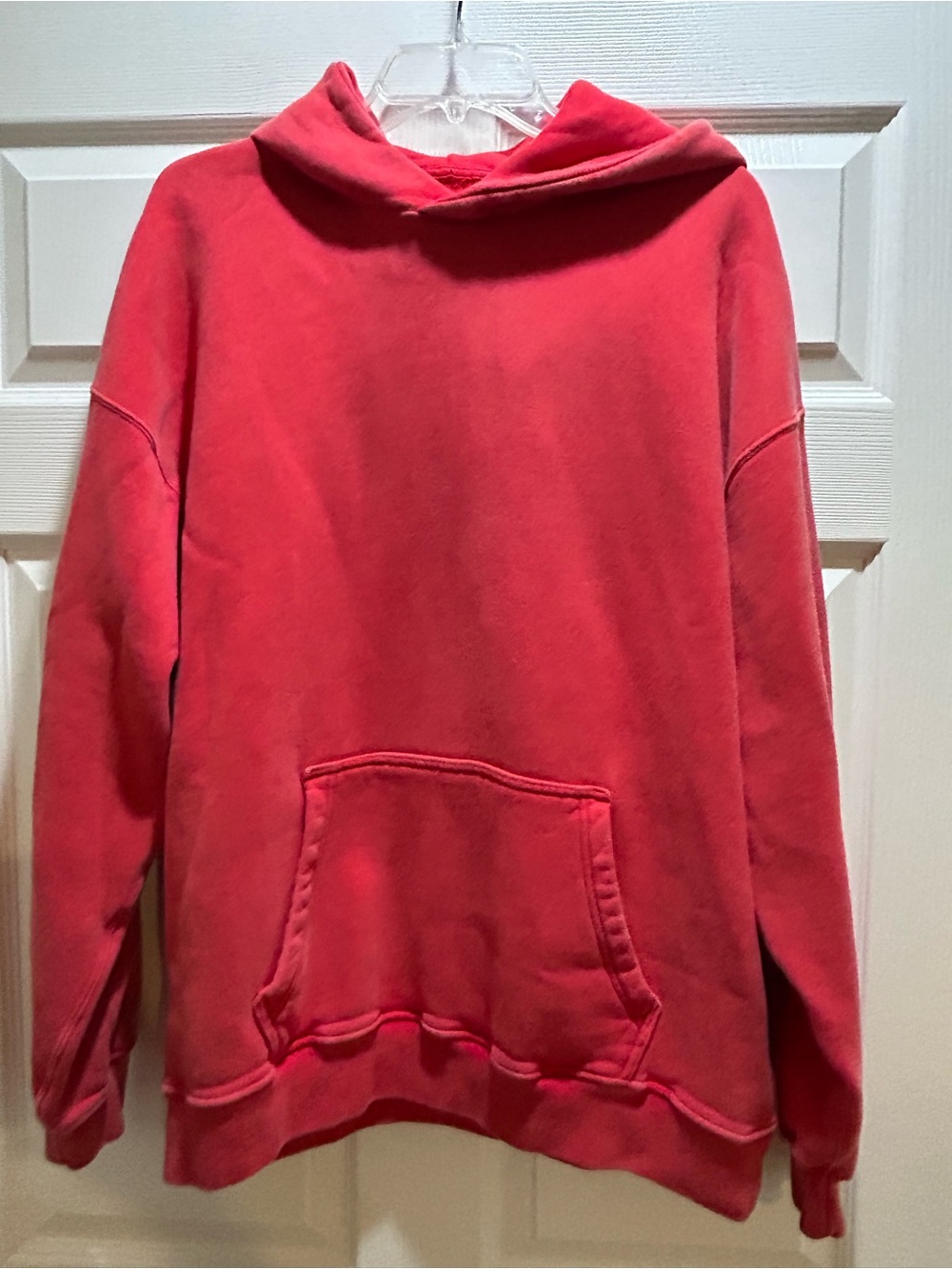Abercrombie & Fitch Coral Red Hooded Sweatshirt Men's Large